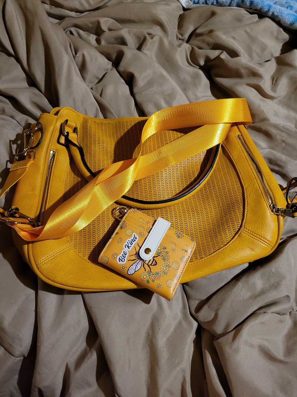 Yellow Women's Crossbody Tote Bag with Removable Strap